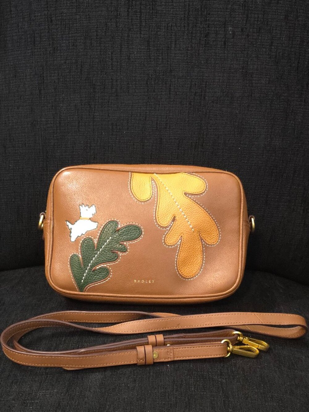 Radley London Autumn Editions Brown Leather Small Zip Top Crossbody Bag